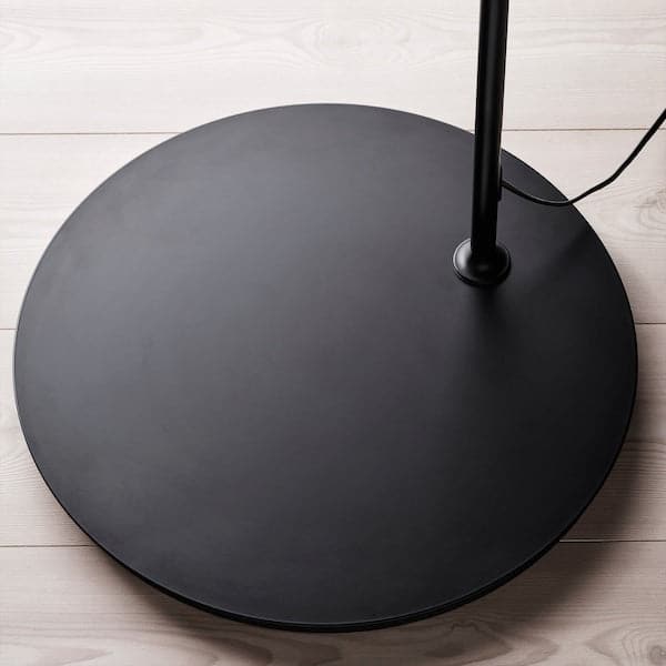 Ikea REGNSKUR / SKAFTET - Floor lamp, arched, turquoise/black ,