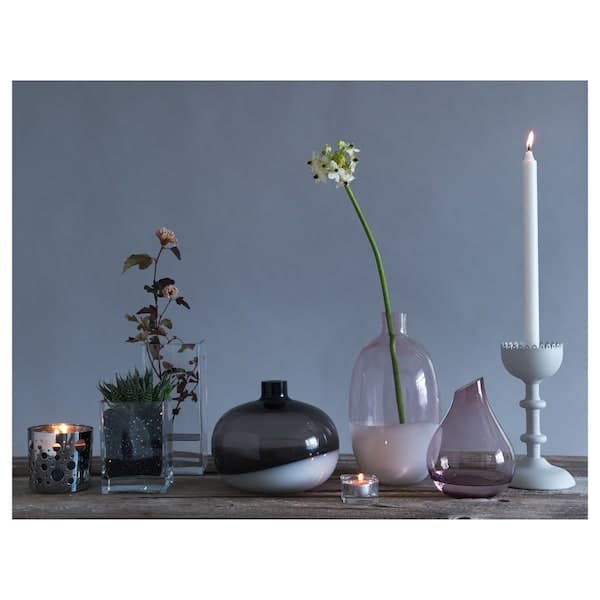 Ikea REKTANGEL Vase - transparent glass 22 cm