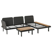 REVSKÄR 3-seat conversation set, anthracite outdoor, 211x65x130 cm