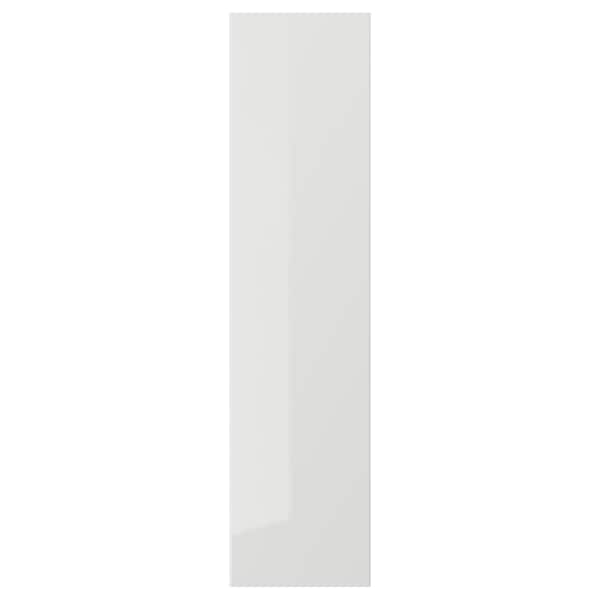 RINGHULT door, high-gloss light grey, 20x80 cm