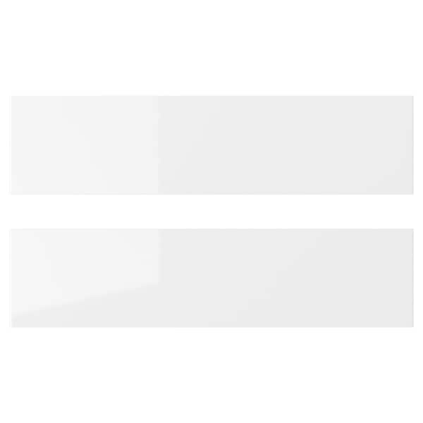 RINGHULT drawer front, high-gloss white, 40x10 cm