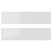 RINGHULT drawer front, high-gloss light grey, 40x10 cm, 2 pack