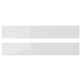 RINGHULT drawer front, high-gloss light grey, 60x10 cm, 2 pack