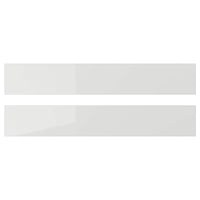 RINGHULT drawer front, high-gloss light grey, 60x10 cm, 2 pack
