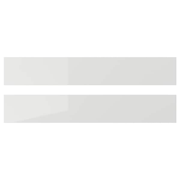 RINGHULT drawer front, high-gloss light grey, 60x10 cm