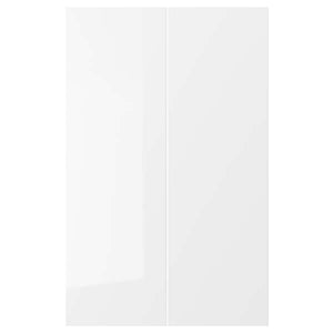 RINGHULT - 2-p door f corner base cabinet set, high-gloss white, 25x80 cm - best price from Maltashopper.com 40208197