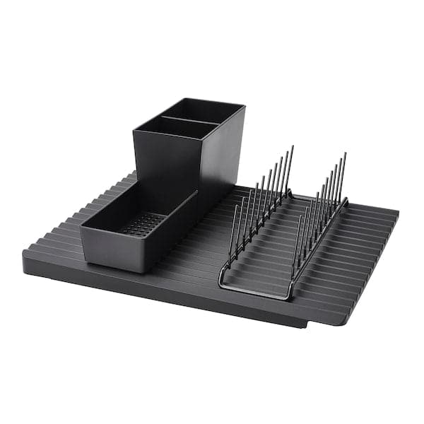 LILLHAVET Multifunctional dish rack, anthracite - Inspire Uplift