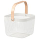 RISATORP basket, white, 25x26x18 cm