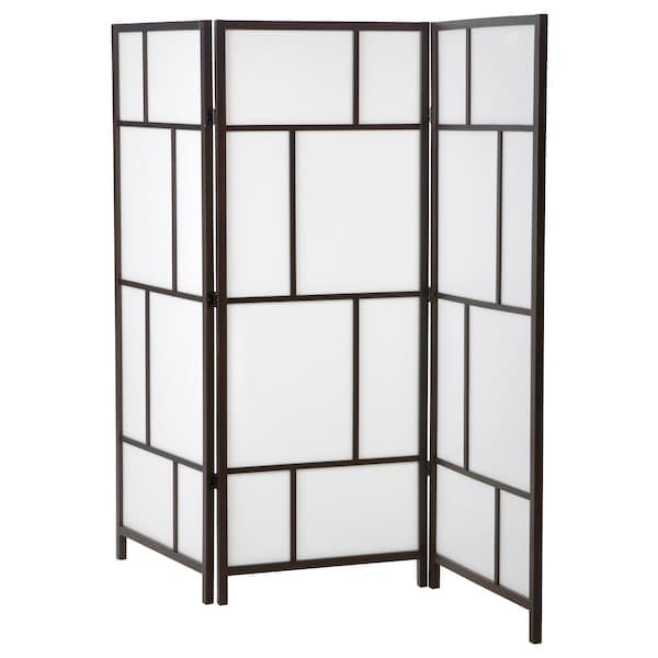 RISÖR - Room divider, white/black, 216x185 cm - best price from Maltashopper.com 70182191