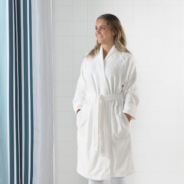 Ikea ROCKÅN - Bath robe, white, S/M