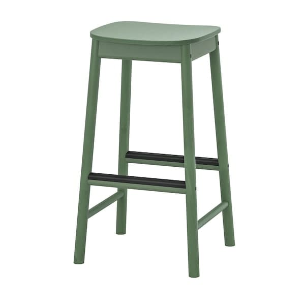 RÖNNINGE bar stool, green, 75 cm