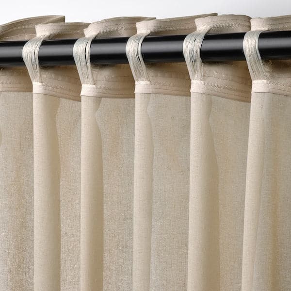 Ikea ROSENROBINIA - Thin curtain, 2 sheets, beige, , 145x300 cm