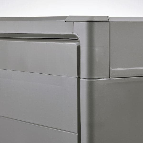 Ikea RUNMARÖ - Cabinet with doors, dark grey inside/outside, 80x44x100 cm , 80x44x100 cm