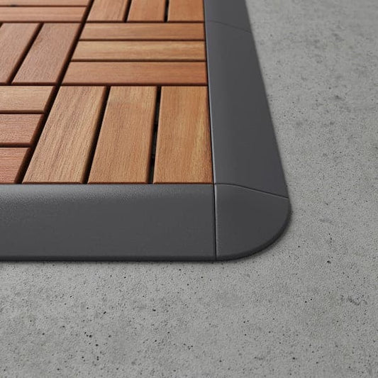 RUNNEN - Corner strip, outdoor floor decking, dark grey - best price from Maltashopper.com 10494138