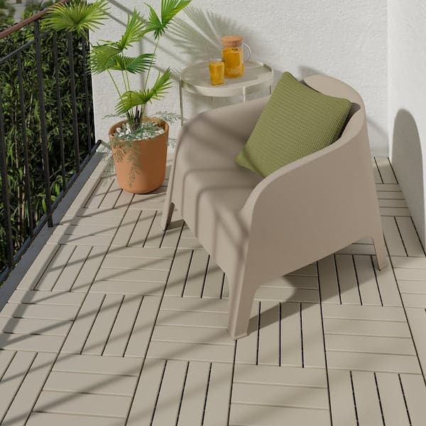 RUNNEN - Floor decking, outdoor, beige, 0.81 m² - best price from Maltashopper.com 90476734