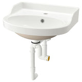 RUTSJÖN semi-recessed wash-basin w watr trp, white, 50x44 cm