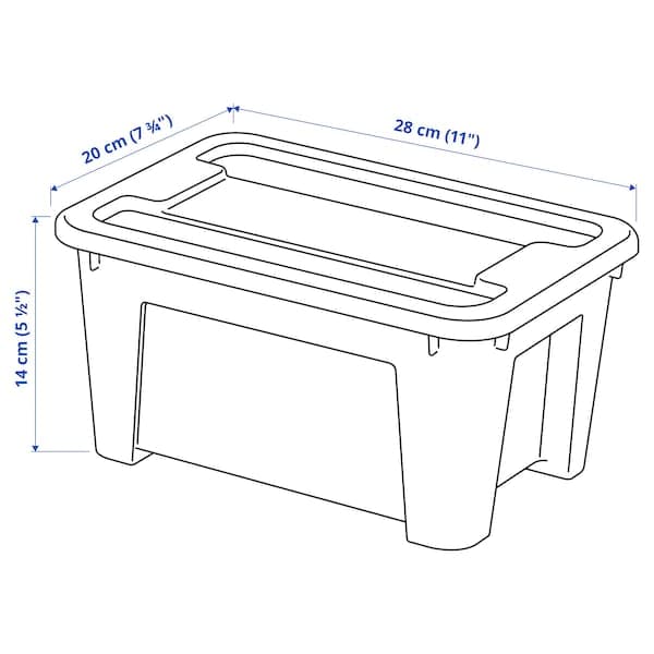 Ikea SAMLA - Box with lid, transparent, 28x20x14 cm/5 l