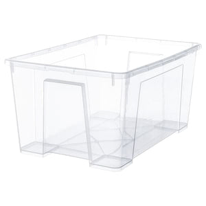 Ikea SAMLA - Box, transparent, 56x39x28 cm/45 l
