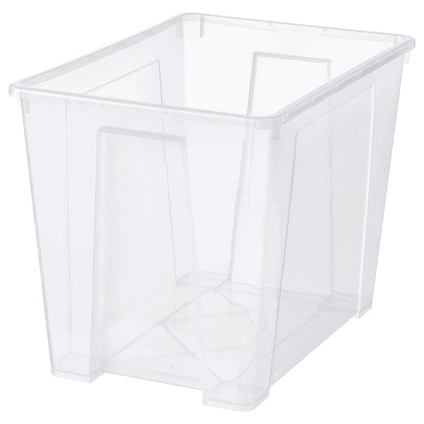 Ikea SAMLA - Box, transparent, 56x39x42 cm/65 l