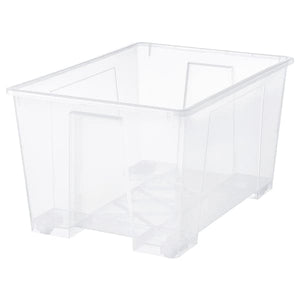 Ikea SAMLA - Box, transparent, 78x56x43 cm/130 l