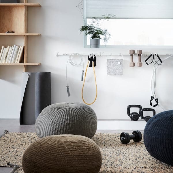 SANDARED Pouf - grey 56 cm , - best price from Maltashopper.com 00385309