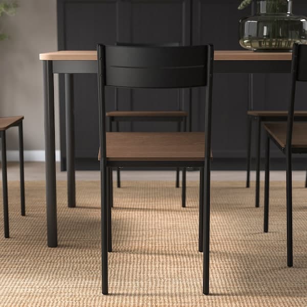 Ikea SANDSBERG - Chair, black/brown stained