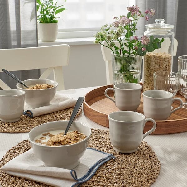 Ikea SANDSKÄDDA - Mug, light grey-beige, 27 cl