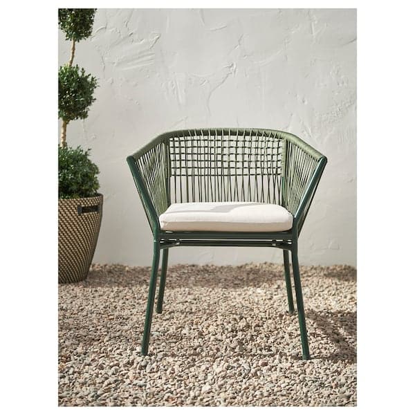 Ikea SEGERÖN - Chair with armrests, outdoor, dark green