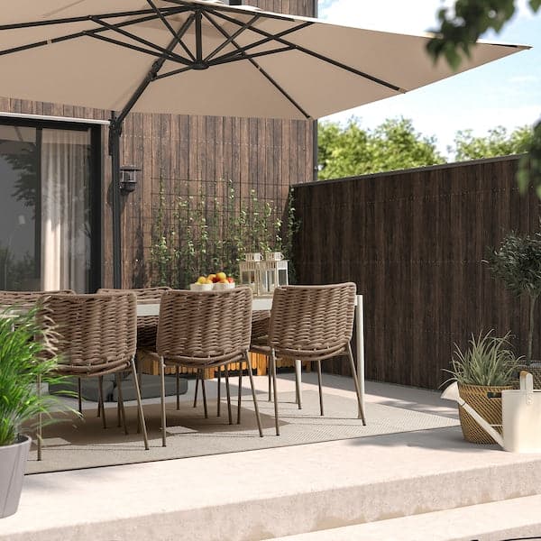 SEGERÖN / TEGELÖN - Table and 6 chairs, outdoor white/beige , - best price from Maltashopper.com 79501235