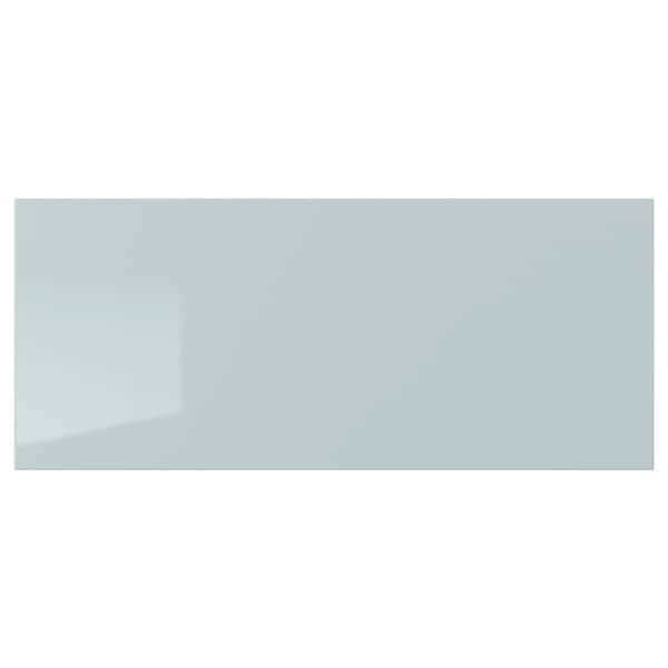 SELSVIKEN drawer front, high-gloss light grey-blue, 59.6x25.5 cm