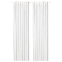 SILVERLÖNN sheer curtains, 1 pair, white/with heading tape, 145x300 cm