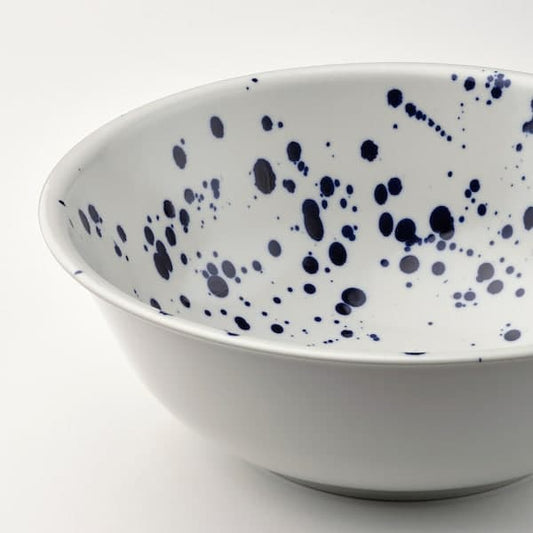 Ikea SILVERSIDA - Serving bowl, patterned/blue, 28 cm
