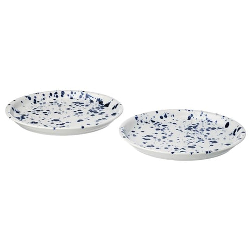 SILVERSIDA - Plate, patterned/blue, 26 cm