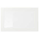 SINDVIK glass door, white/clear glass, 60x38 cm