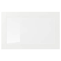SINDVIK glass door, white/clear glass, 60x38 cm