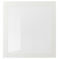 SINDVIK glass door, white/clear glass, 60x64 cm