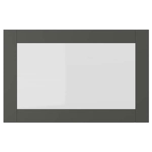 Ikea SINDVIK - Glass door, dark grey/clear glass, 60x38 cm