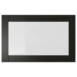 SINDVIK glass door, black-brown/clear glass, 60x38 cm