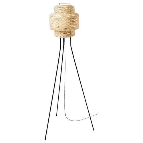 SINNERLIG - Floor lamp, bamboo/handmade ,