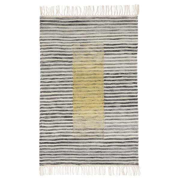 Ikea SJÖTÅTEL - Carpet, flatweave, grey-yellow, , 60x90 cm
