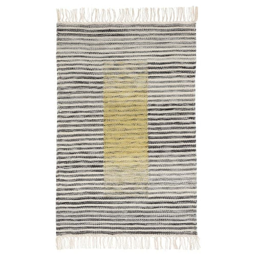 SJÖTÅTEL - Carpet, flatweave, grey-yellow, , 60x90 cm