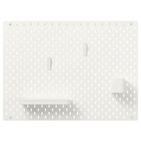 SKÅDIS pegboard combination, white, 76x56 cm