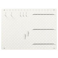 SKÅDIS pegboard combination, white, 76x56 cm