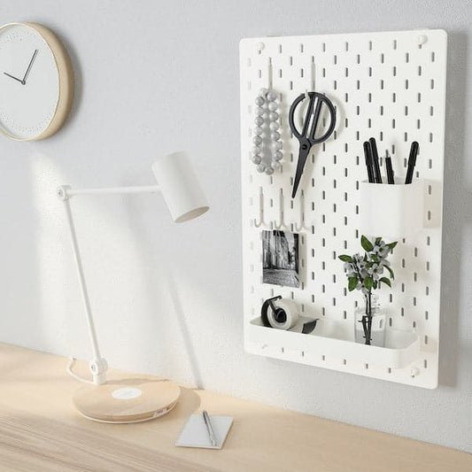 SKÅDIS - Pegboard combination, white, 36x56 cm - best price from Maltashopper.com 29303898