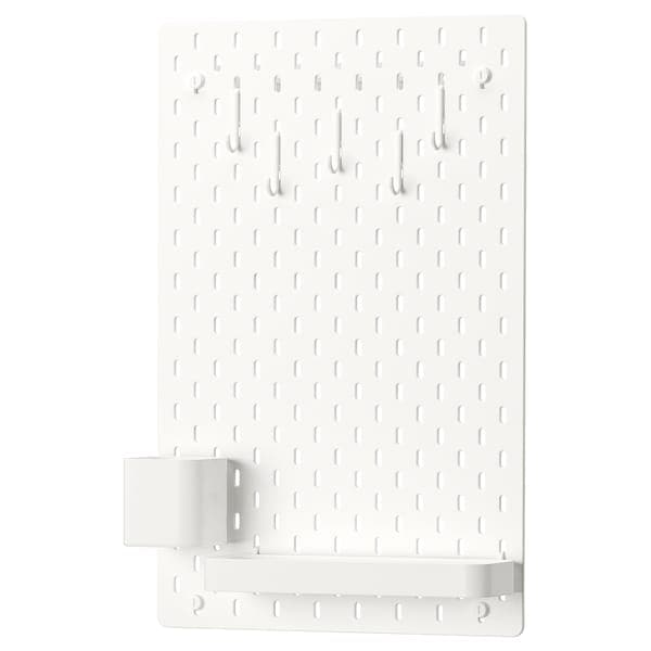SKÅDIS - Pegboard combination, white, 36x56 cm - best price from Maltashopper.com 29303898