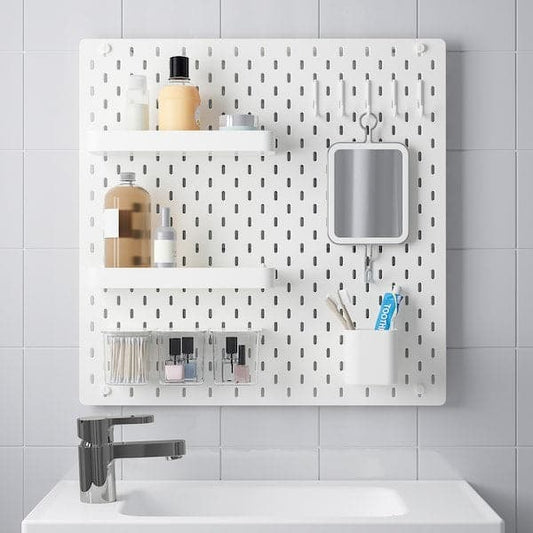 Ikea SKÅDIS - Pegboard combination, white, 56x56 cm