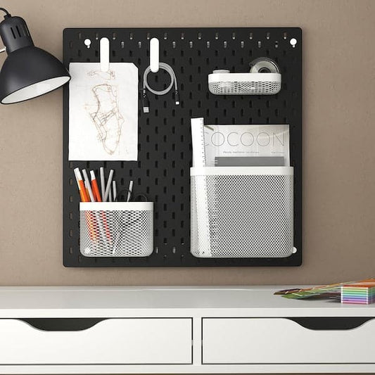Ikea SKÅDIS - Pegboard combination, black, 56x56 cm