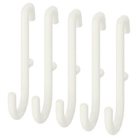 SKÅDIS hook, white, 5 pack