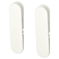 SKÅDIS clip, white, 2x8 cm, 2 pack