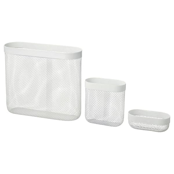 Ikea SKÅDIS - Storage basket, set of 3, white